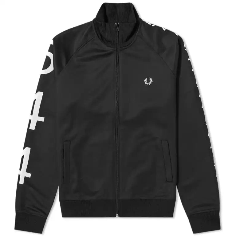 Fred perry taped track jacket black best sale