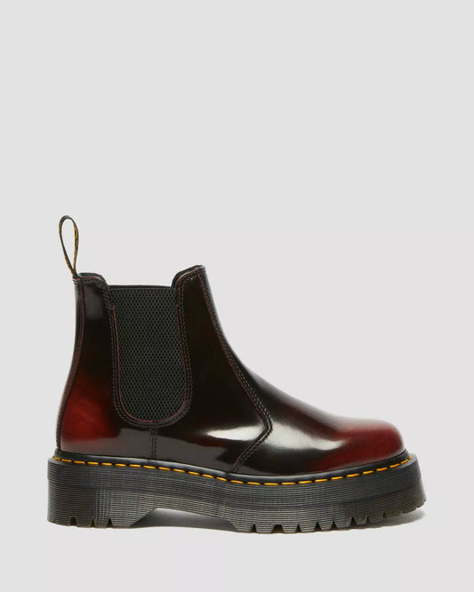 2976 Quad Cherry Red Arcadia Chelsea Platform Boots
