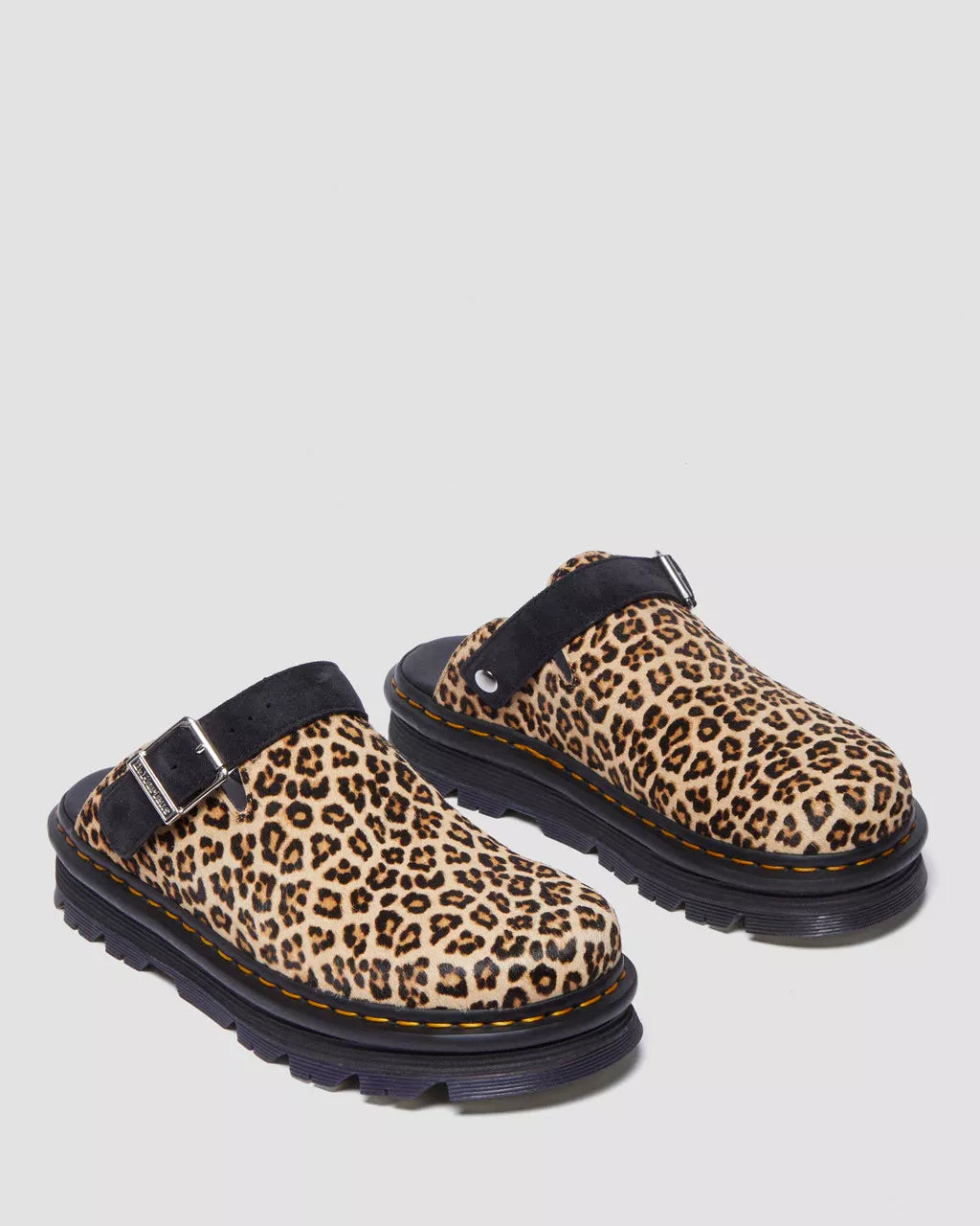 Zebzag Leopard Casual Slingback Platform Mules