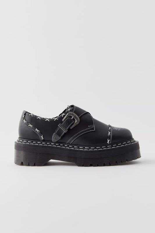 Monk Gothic Americana Leather Platform Shoes