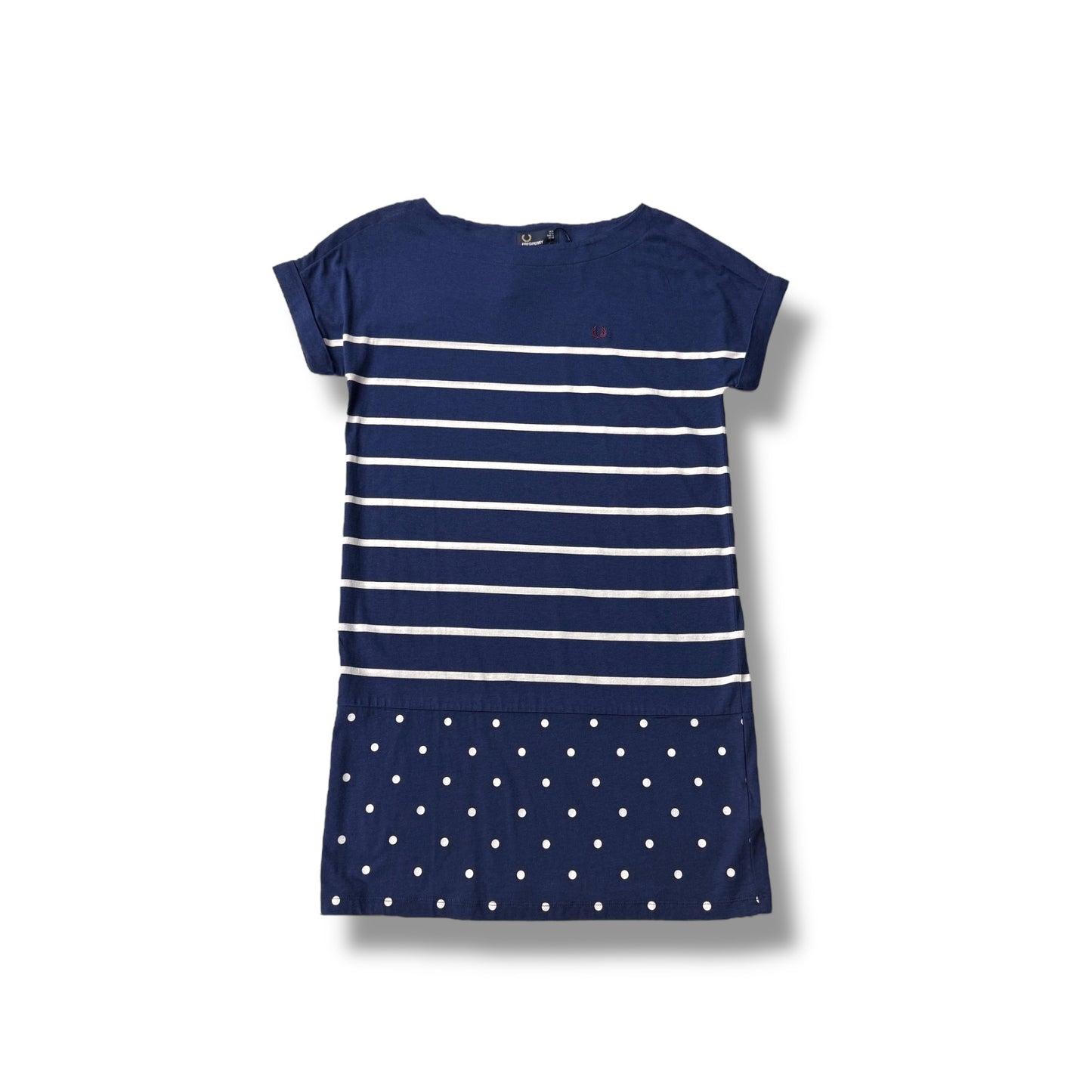 FRED PERRY Polka Dot & Stripe Jersey Dress