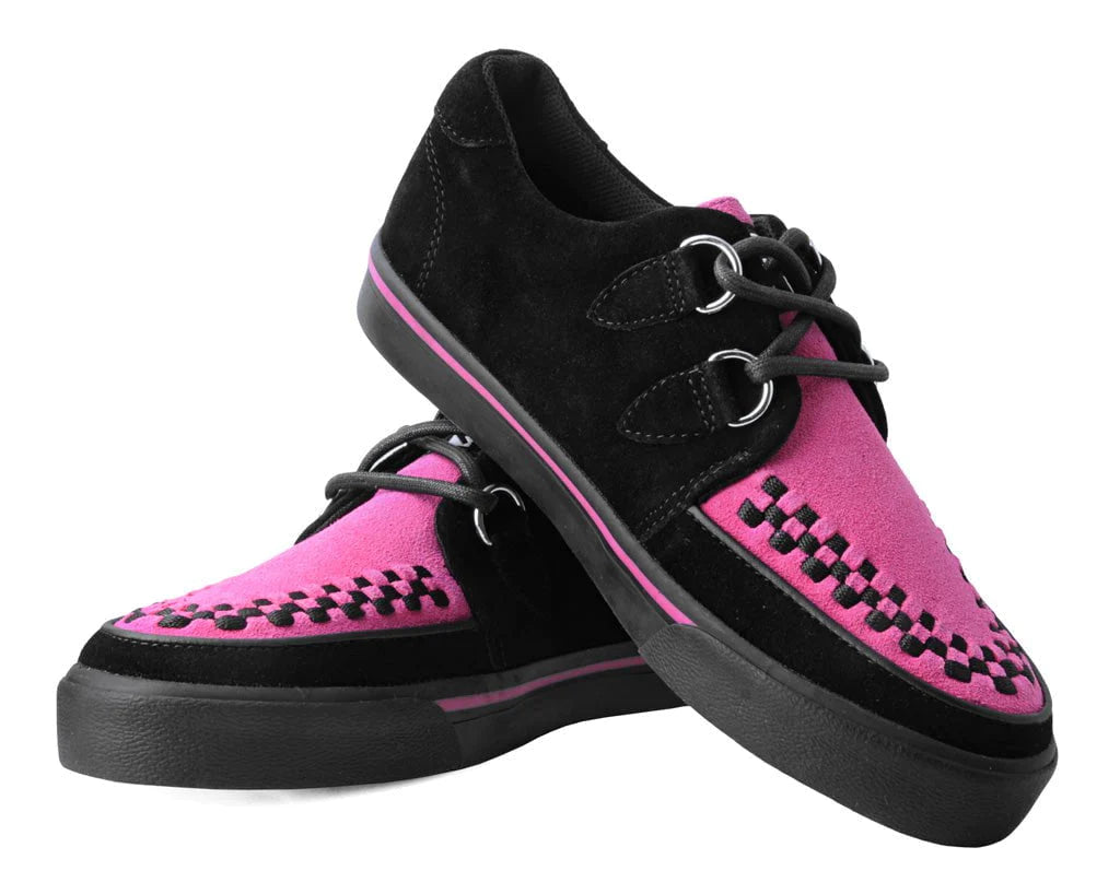 T.U.K Black & Neon Pink Sneaker