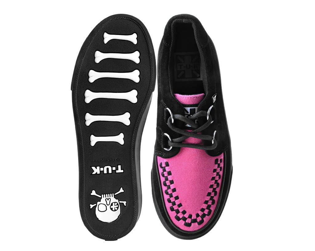 T.U.K Black & Neon Pink Sneaker