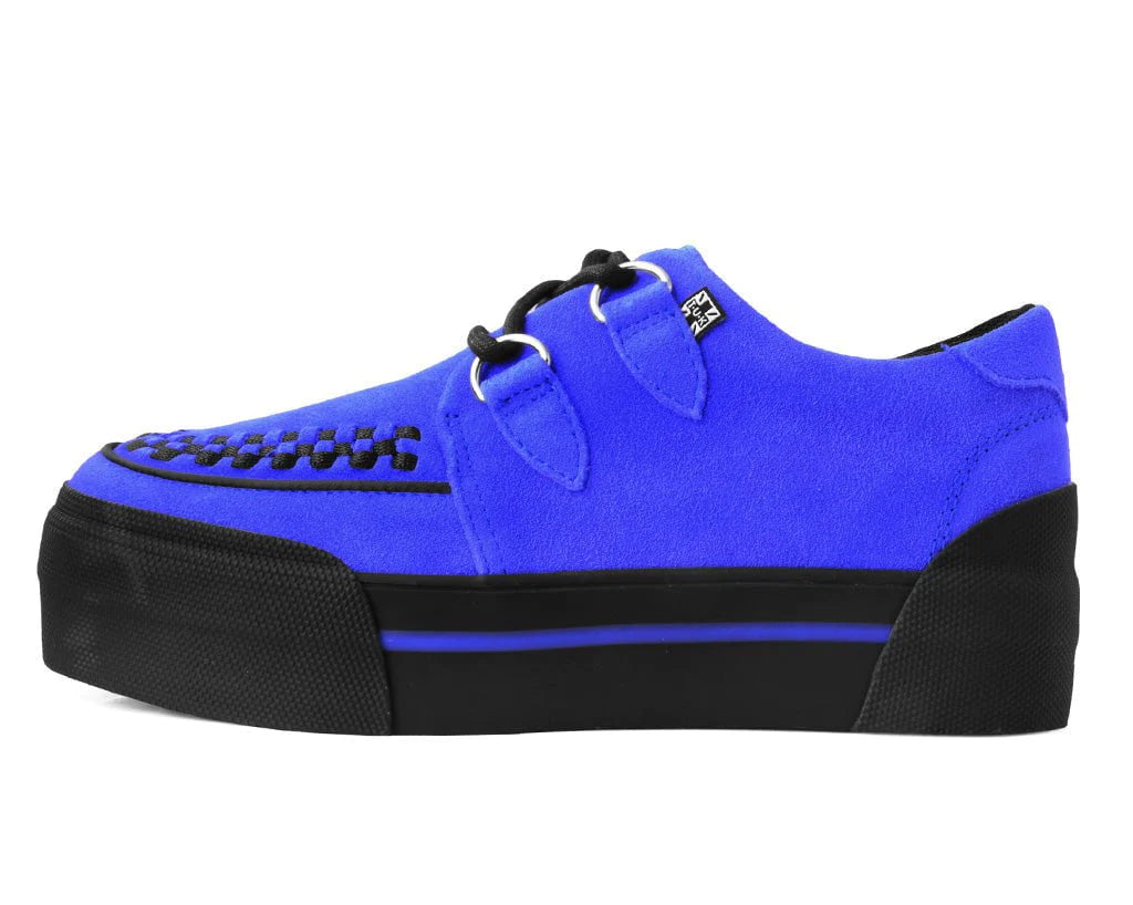T.U.K.Cobalt Blue Suede Platform Creeper Sneaker