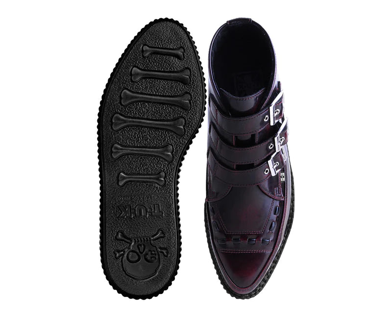 T.U.K Burgundy Rub Off TUKskin™ Pointed Creeper Boot