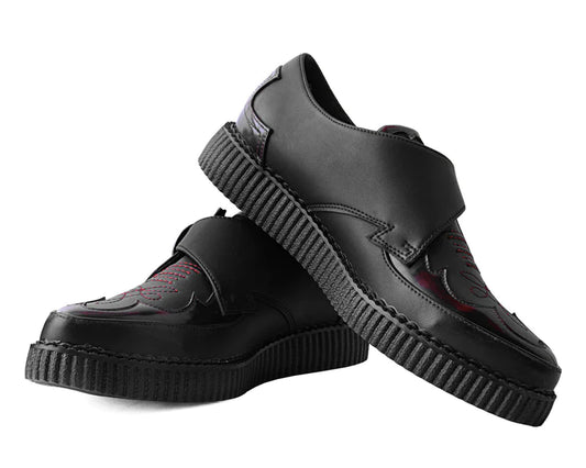 T.U.K Black & Burgundy Rub Off TUKskin Western Pointed Creeper