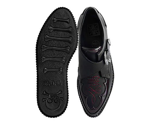 T.U.K Black & Burgundy Rub Off TUKskin Western Pointed Creeper