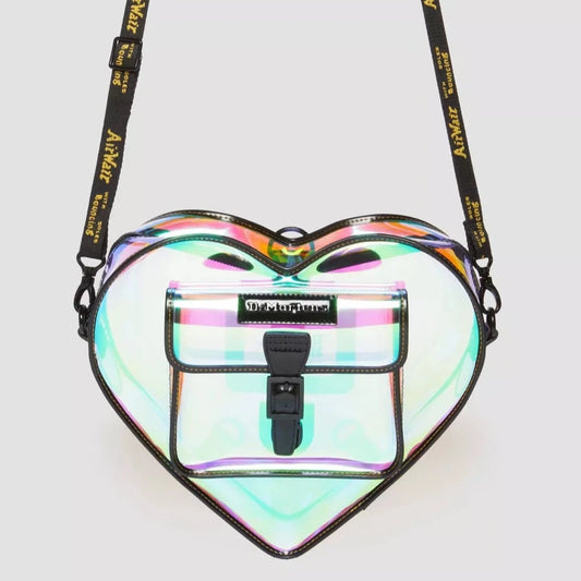 Heart Shaped Iridescent Transparent Backpack on