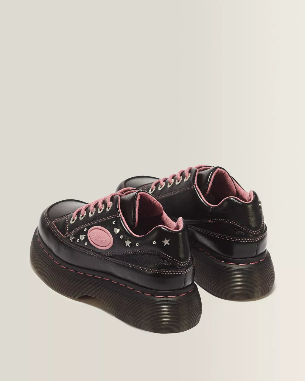 Buzz 5 Eye Hearts & Stars Milled Gloss Leather Shoes