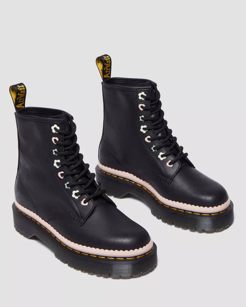 Bottes en cuir à fermeture éclair sur le devant 1460 Pascal Bex