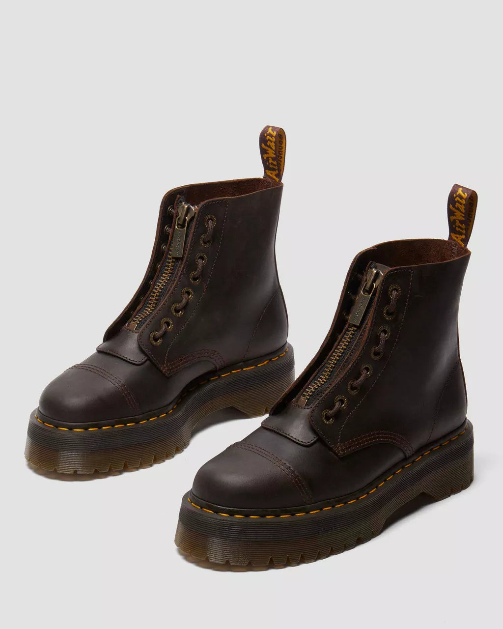 Bottes à plateforme en cuir Sinclair Crazy Horse