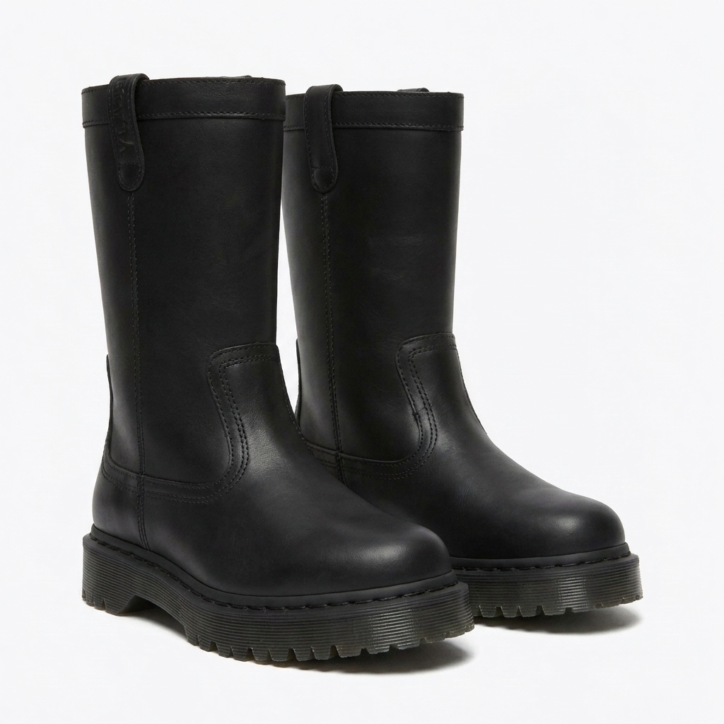 Anistone pull on black boots