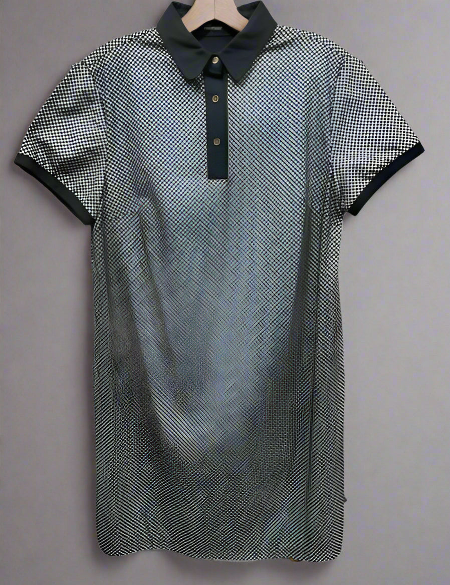 Fred Perry Metallic Print A-Line Dress