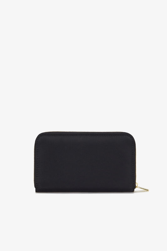 Black wallet on a white background