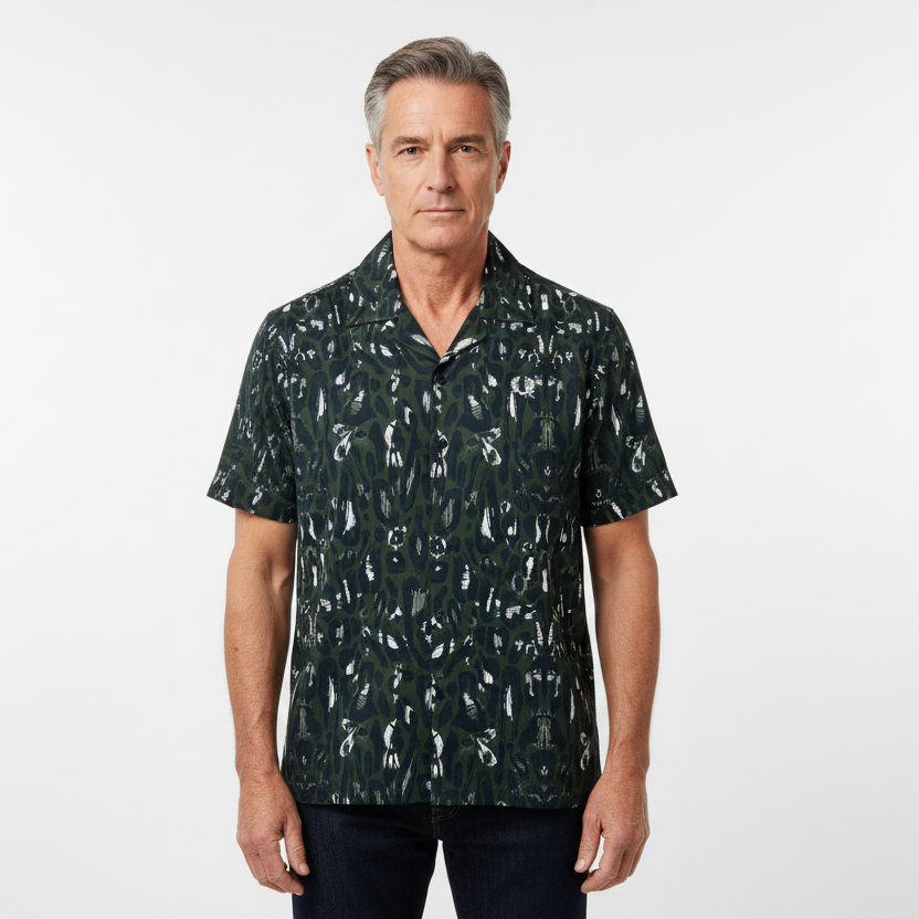 Fred Perry Leopard Print Revere Shirt