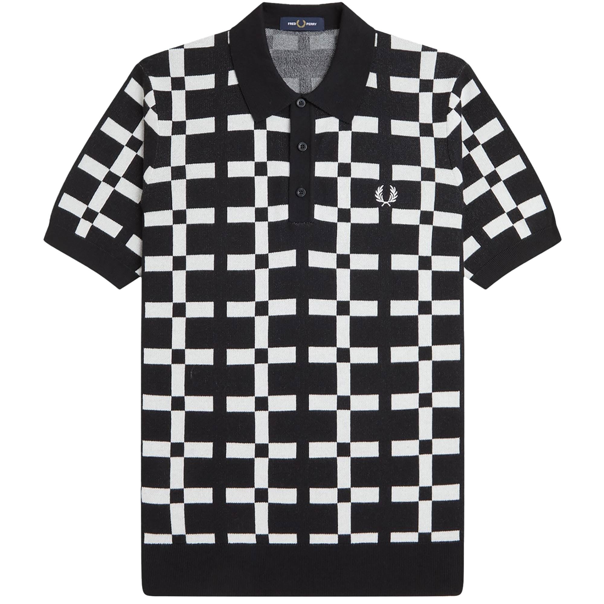 Fred Perry Geometric Jacquard Knit Polo Shirt – Posers Hollywood