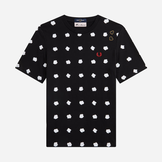 Amy Winehouse Black Spot Print T-Shirt