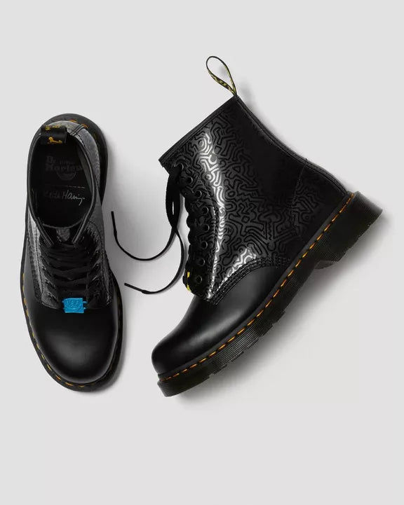 1460 Keith Haring Black+Multi KH Fig Smooth Boot
