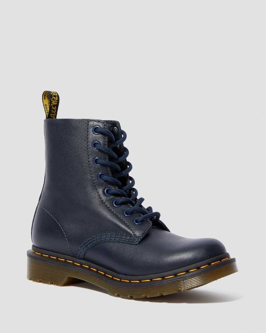 1460 Pascal Dress Blue Virginia Leather Lace Up Boots