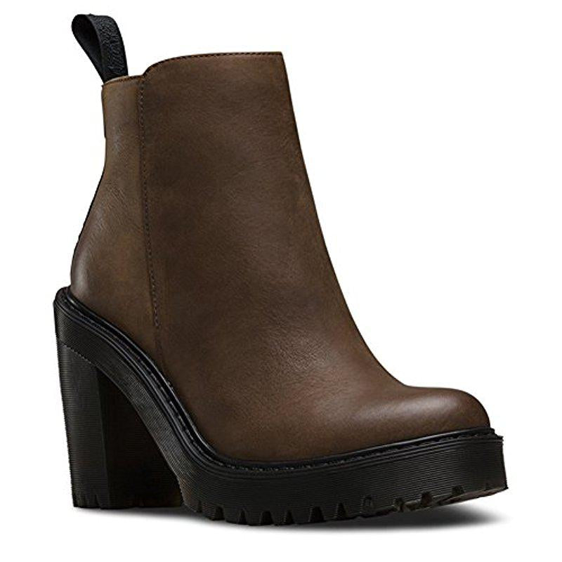 MAGDALENA DARK BROWN POLISHED WYOMING HEELED BOOT