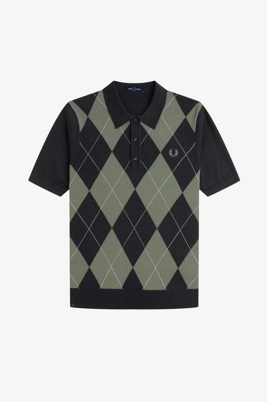 Fred Perry Argyle Knitted Shirt