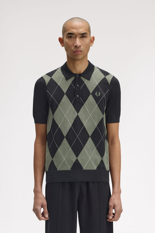Fred Perry Argyle Knitted Shirt