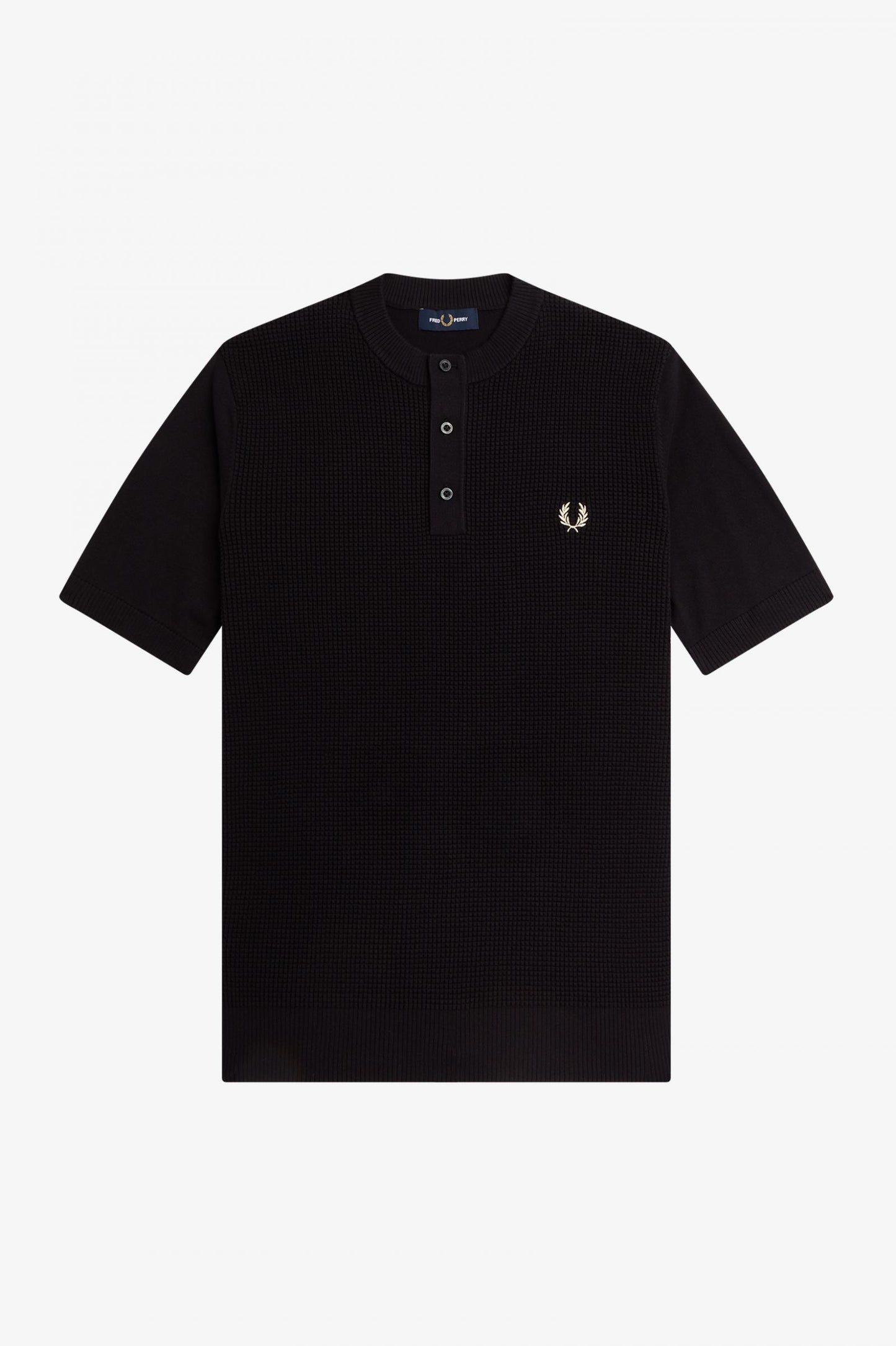 Fred Perry Waffle Stitch Henley Shirt