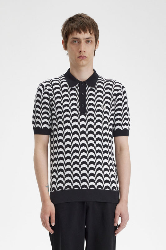 Fred Perry Jacquard Knitted Shirt Fred Perry