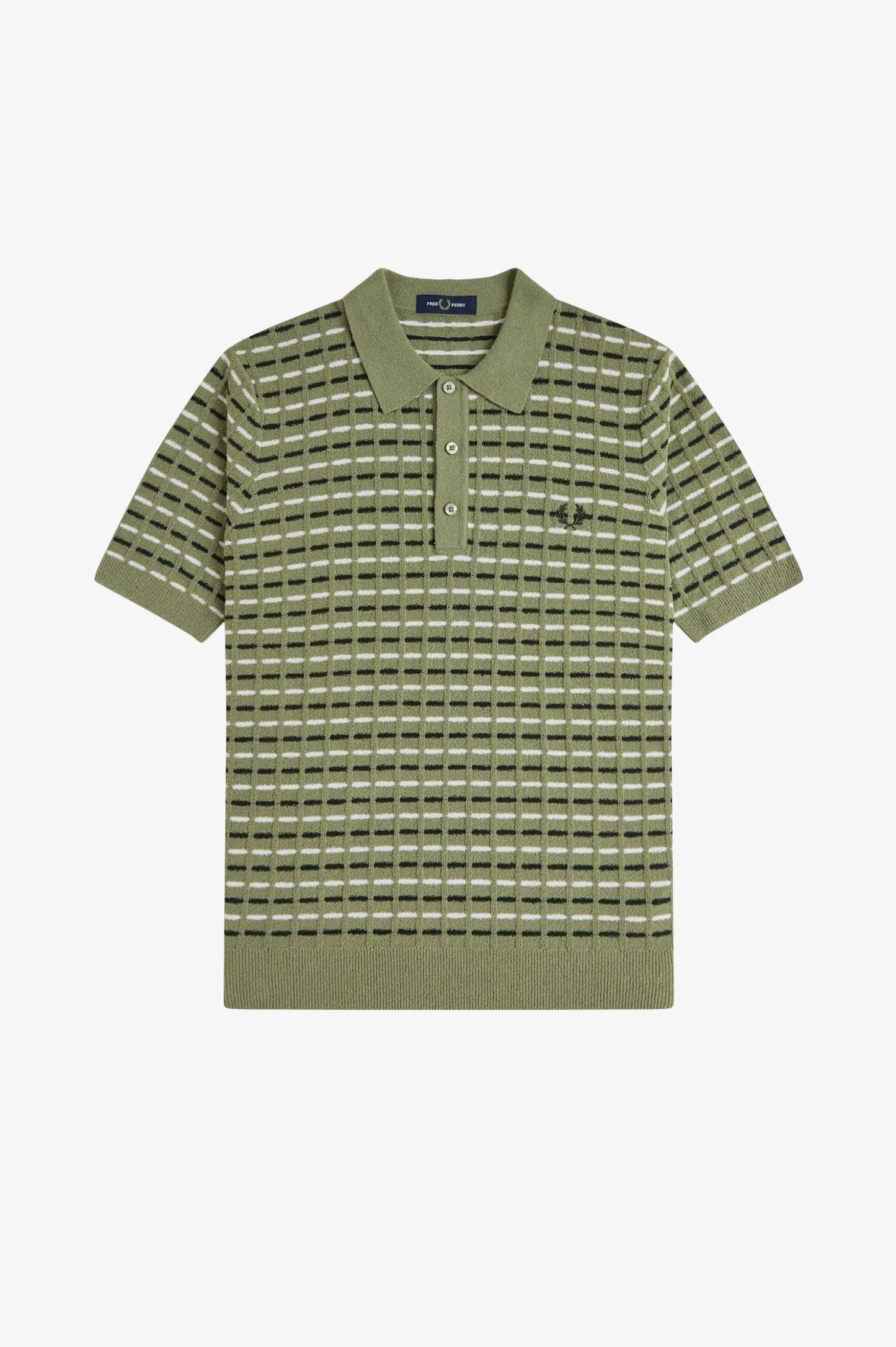 Fred Perry Boucle Ribbed Knitted Shirt-need price