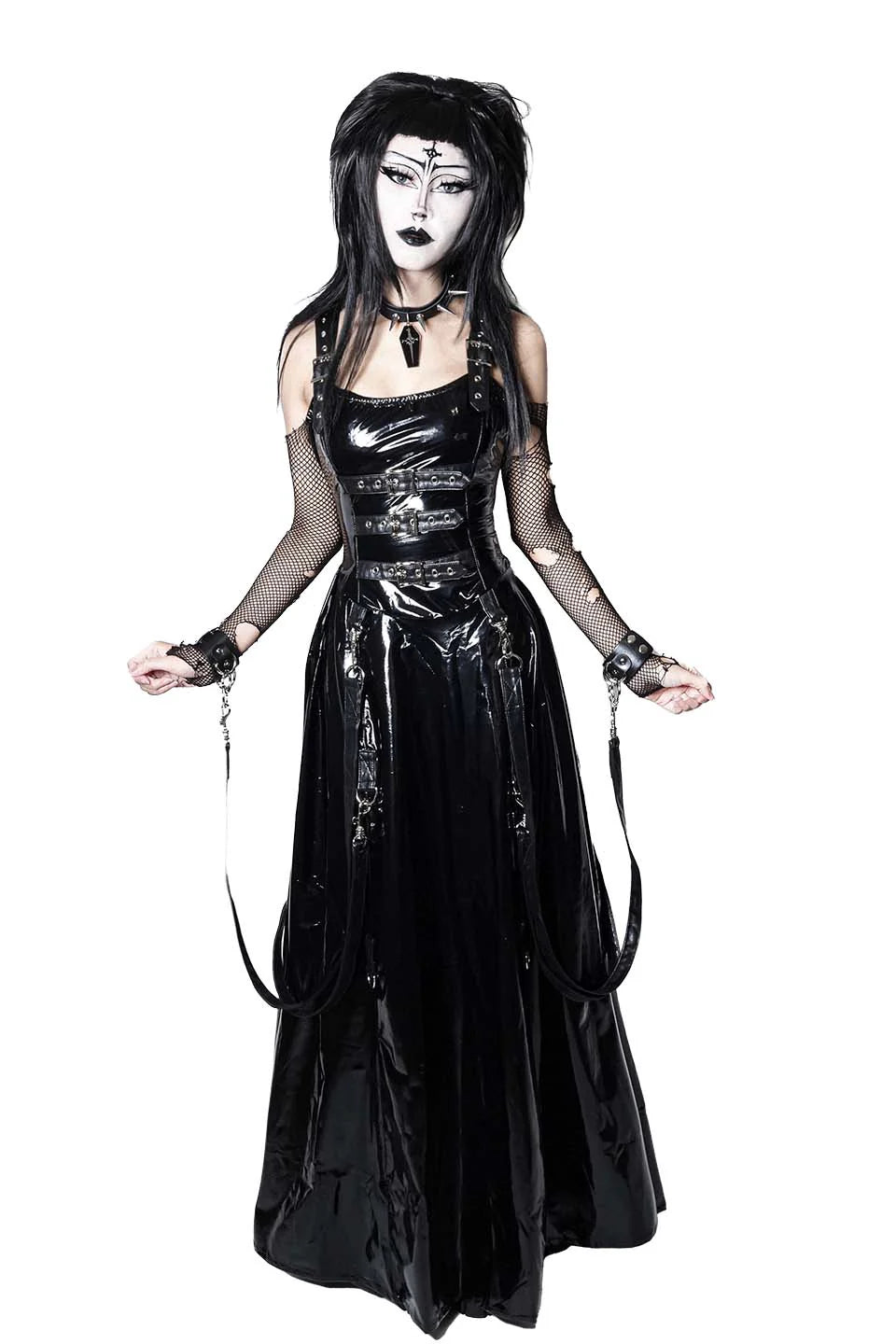 Lip Service Black PVC Vinyl Industrial Ball Gown