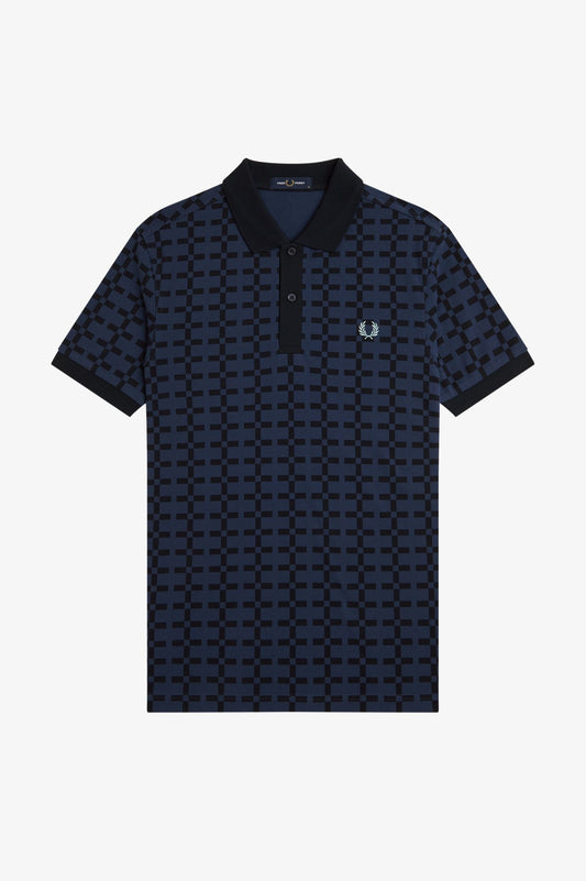 Fred Perry Jacquard Print Polo Shirt