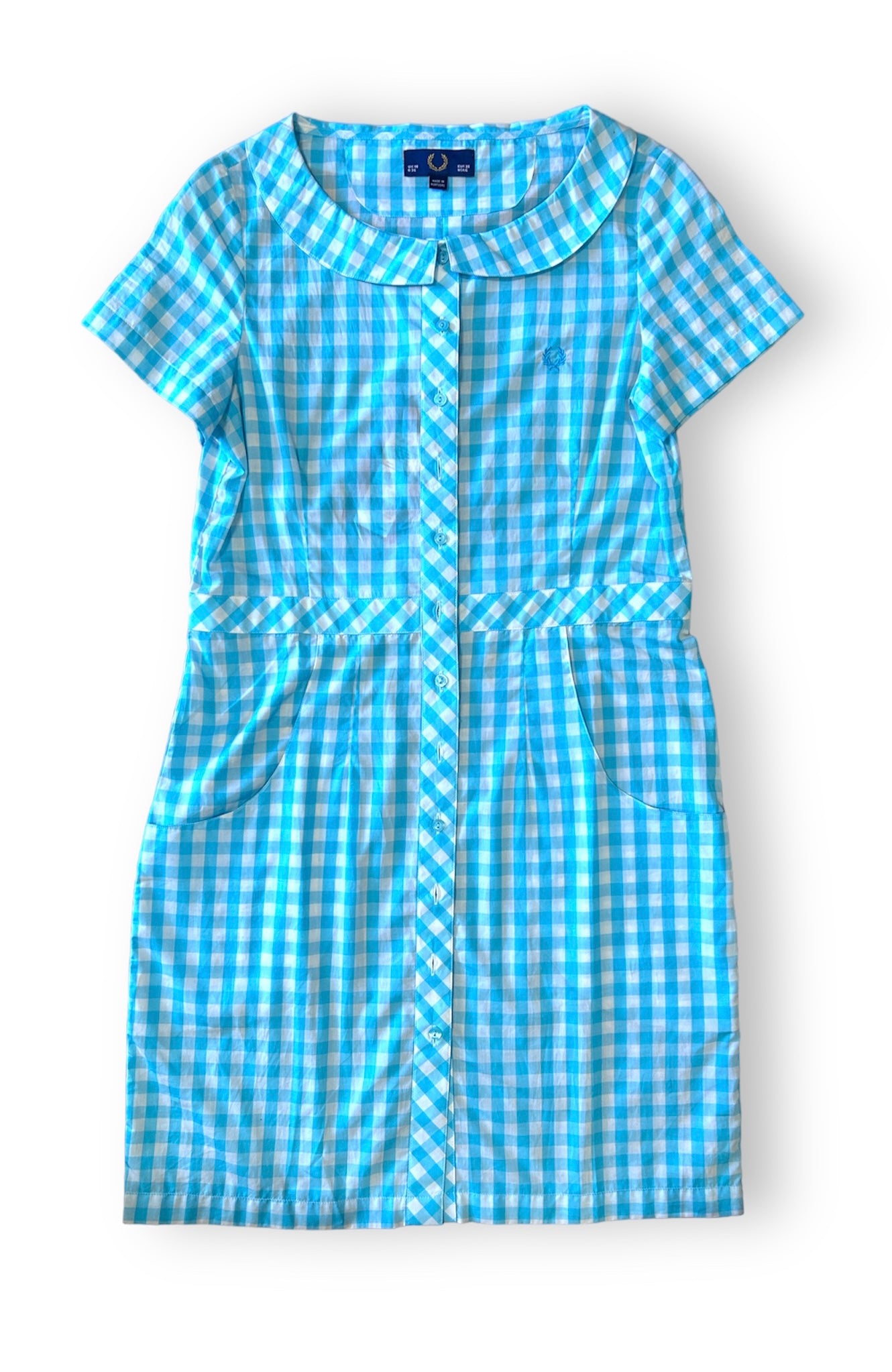 Fred Perry Classic Gingham Shirt Dress UK-10 / US-6 Fred Perry Classic Gingham Shirt Dress UK-10 / US-6