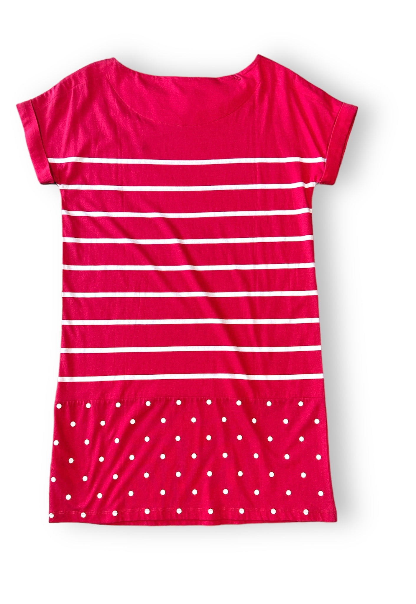 FRED PERRY Polka Dot & Stripe Jersey Dress