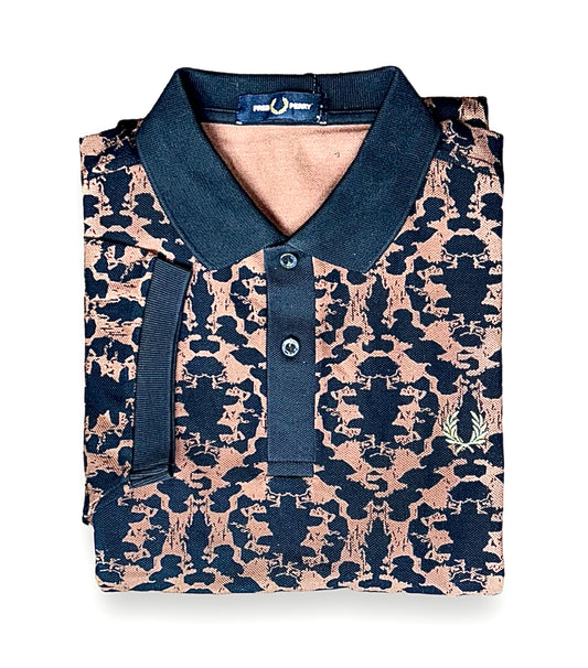 Ink Blot Print Fred Perry Shirt