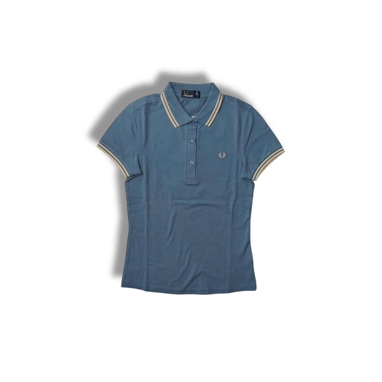 LADIES TWIN TIPPED FRED PERRY SHIRT (NEW SKY)