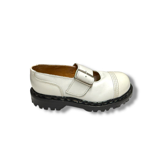 GRIPFAST White Leather Sandal Steel