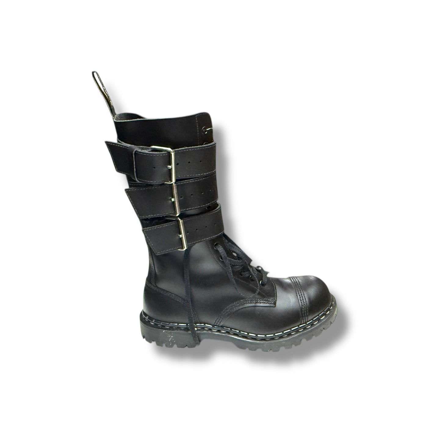 Gripfast Black 14 Eyelet S/Cap Strap Boot