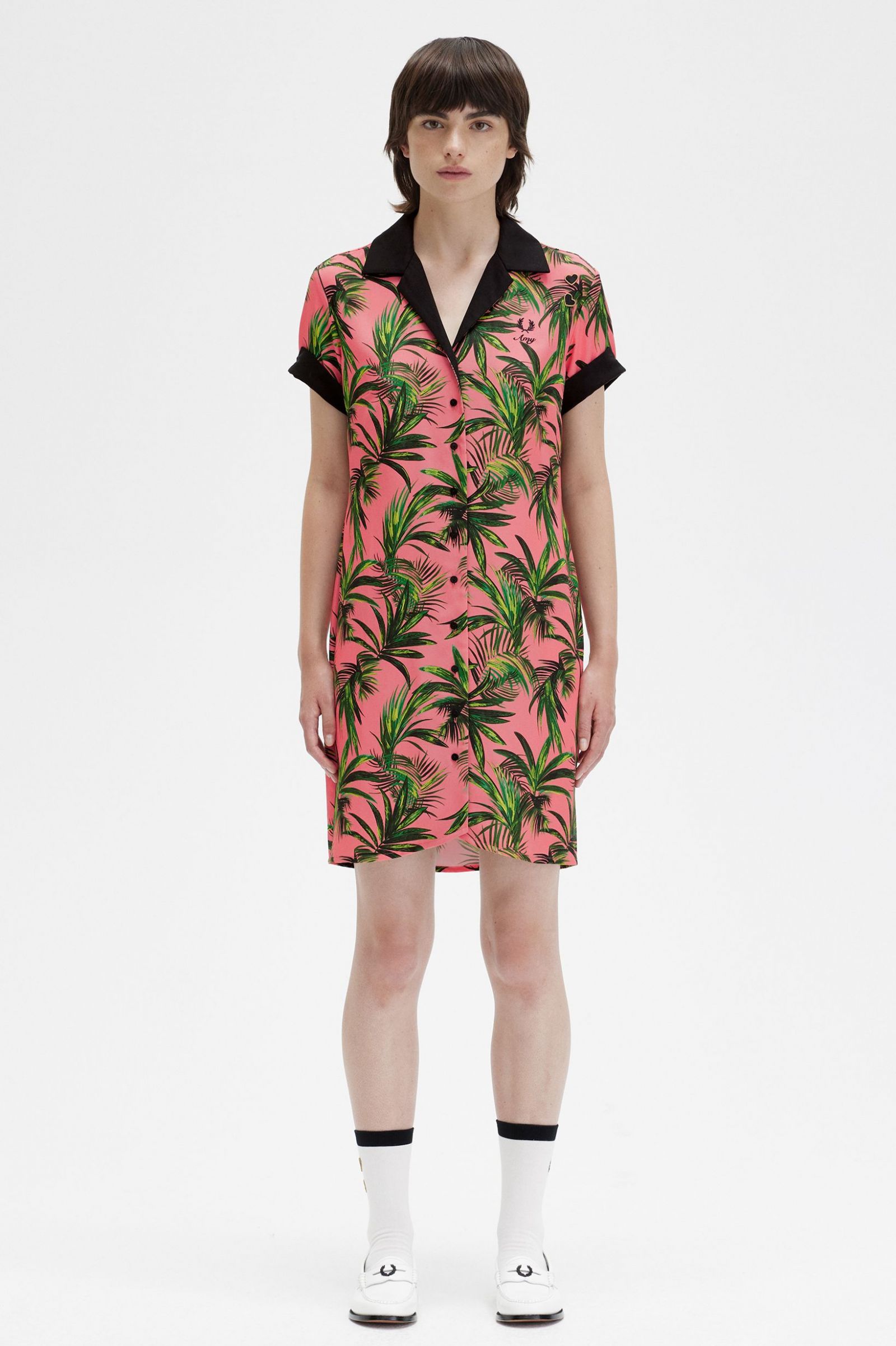 palm print shirt dress Karlie: Pink & Orange Palm Leaf Floral Maxi Shirt Dress | Floral Maxi Dress for Women