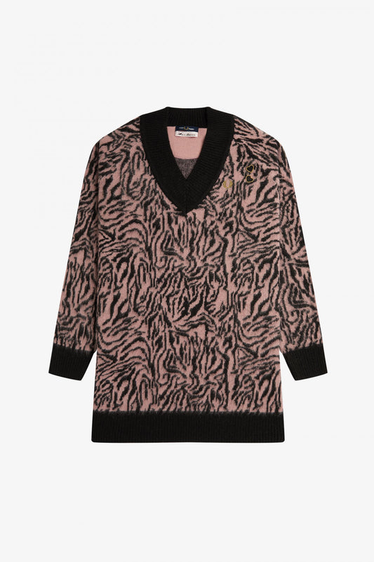 Amy Winehouse Zebra Knitted Dress