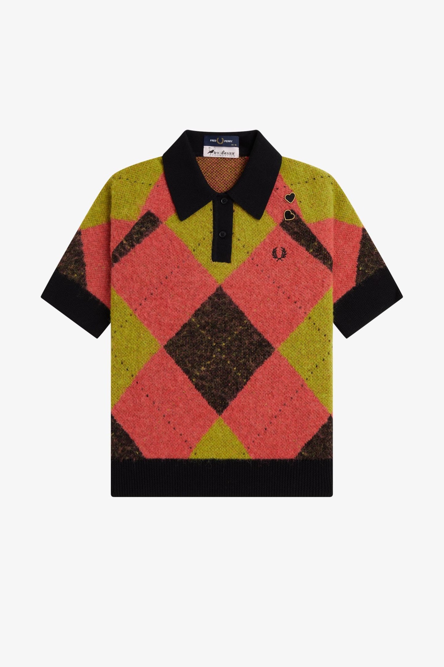 Brushed Argyle Knitted Shirt