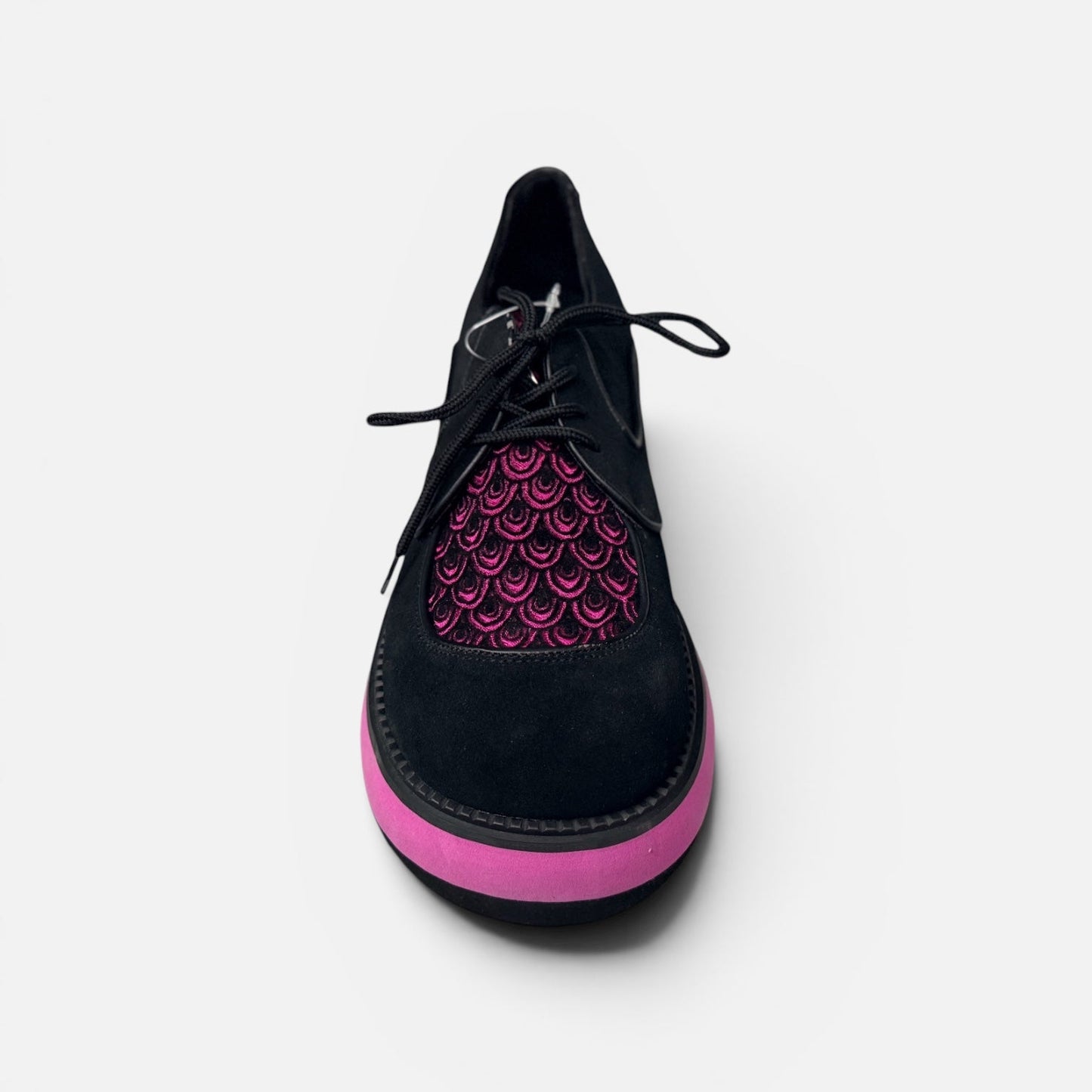 T.U.K Black and Pink Platforms