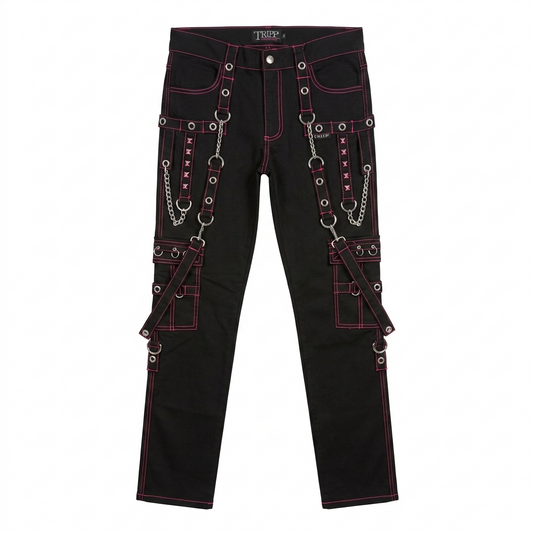 Black/Pink Stitch No Excuse Pants