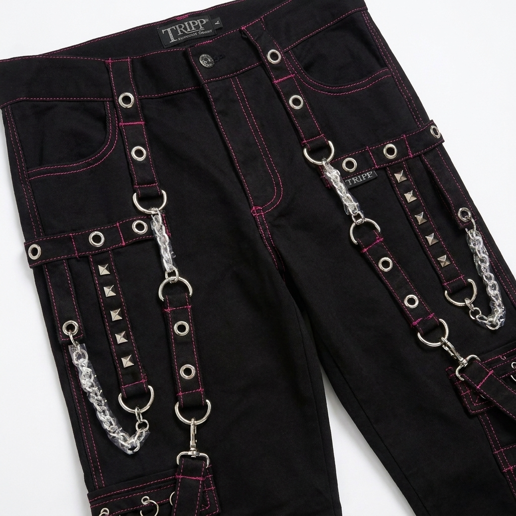 Black/Pink Stitch No Excuse Pants