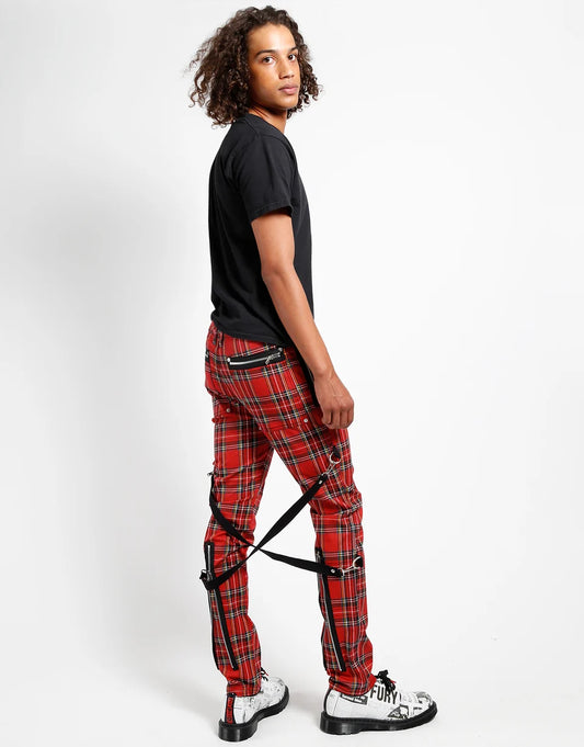 Tripp Nyc Red Plaid Chaos Pant