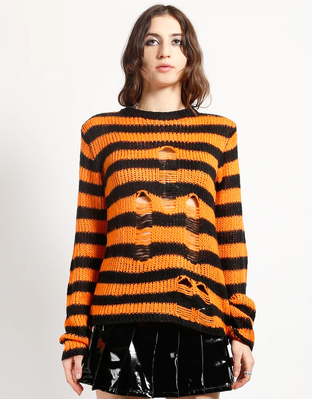 Tripp Nyc Stripe Mohair Sweater