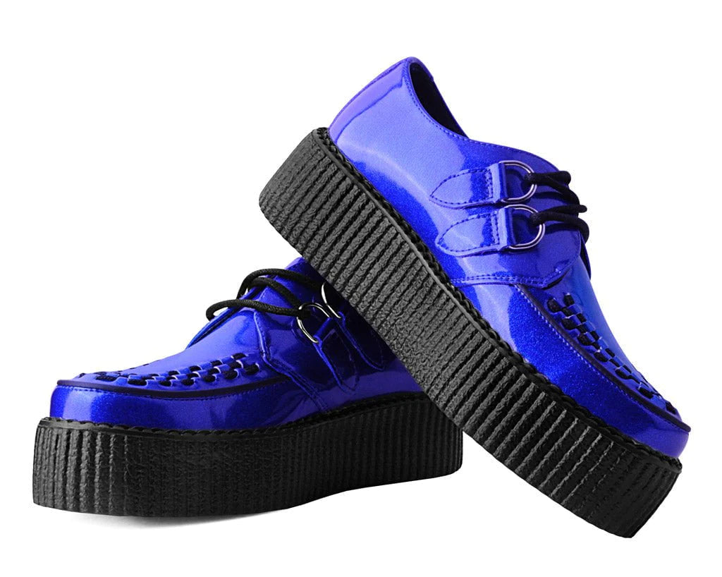 T.U.K. Blue Metallic Sparkle Viva Mondo Creeper