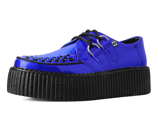 T.U.K. Blue Metallic Sparkle Viva Mondo Creeper