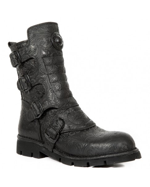 New Rock Black leather boot M-373X-S24