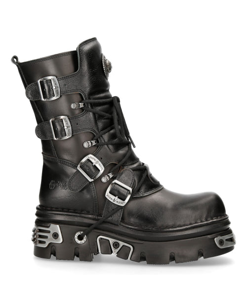 New Rock Boot Black Reactor W. Laces M-373-S4