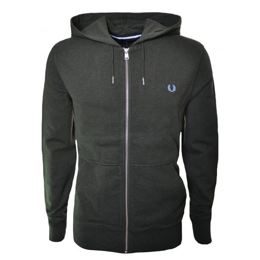 Fred Perry Brit Green Marble Loopback Crew Sweat